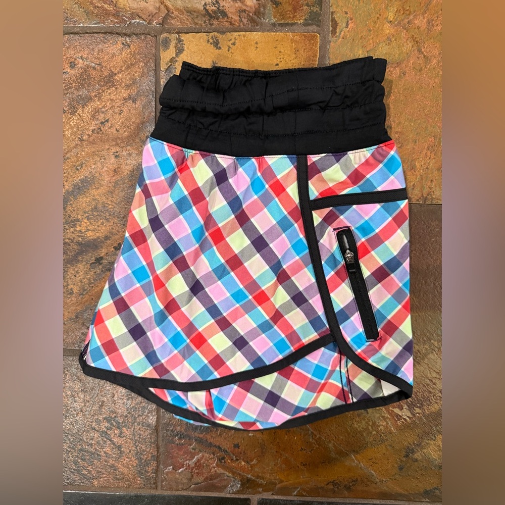 lululemon athletica Multicolor Checkered Athletic Shorts